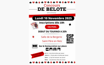 CONCOURS DE BELOTE 10 NOVEMBRE